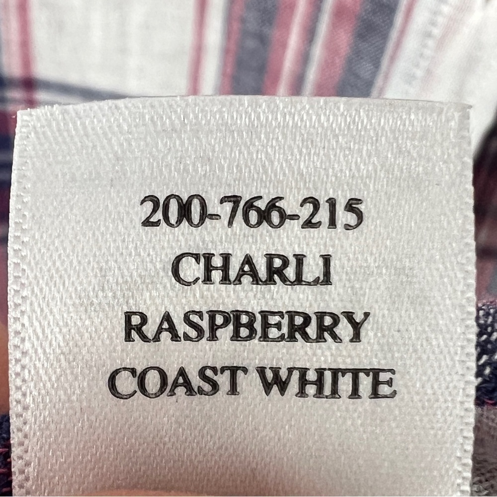 Rails Charli Linen Blend Raspberry Coast White Top - image 6
